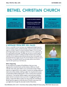 Blue and White Minimalist and Modern Church Newsletter - November 2025